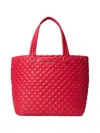 Mz Wallace Large Metro Deluxe Quilted Tote Bag In Red