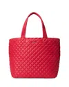 Mz Wallace Large Metro Deluxe Quilted Tote Bag In Red