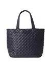 Mz Wallace Large Metro Tote Deluxe In Black/black