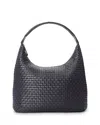 Mz Wallace Large Woven Shoulder Bag In Black/matte Black