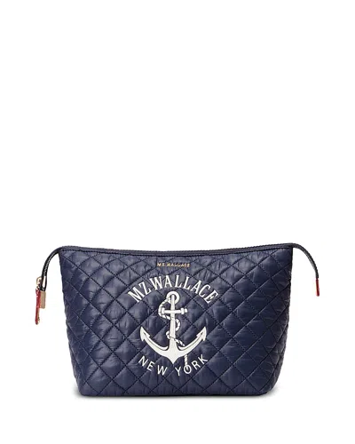 Mz Wallace Large Zoey Cosmetic Bag In Anchor