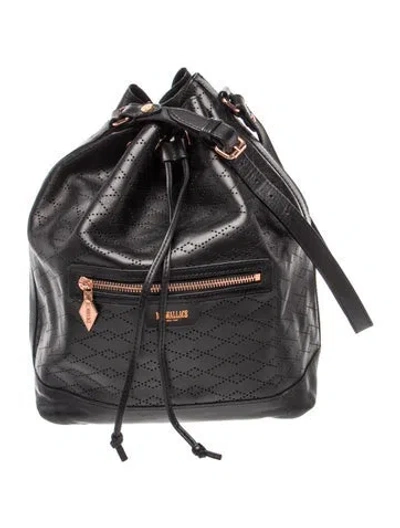 Pre-owned Mz Wallace Leather Bucket Bag In Black