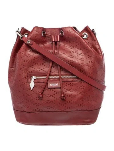 Pre-owned Mz Wallace Leather Bucket Bag In Red