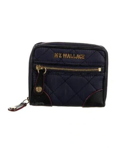 Pre-owned Mz Wallace Leather Compact Wallet In Black