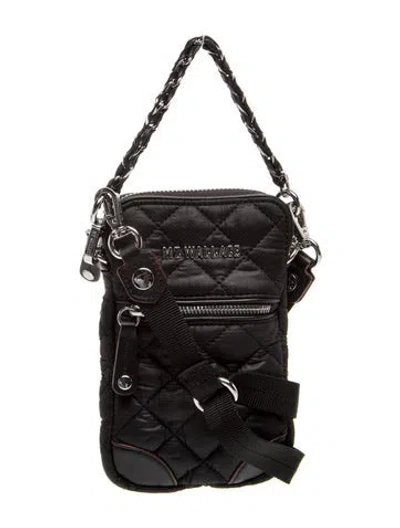 Pre-owned Mz Wallace Leather Crossbody Bag In Black