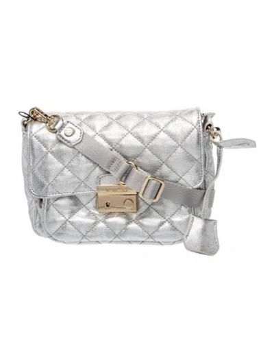 Pre-owned Mz Wallace Leather Crossbody Bag In Silver
