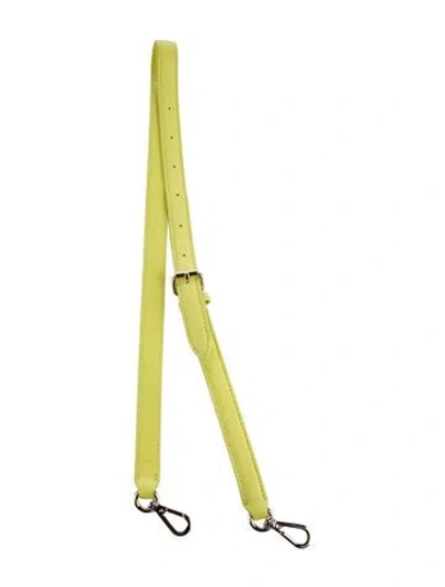 Pre-owned Mz Wallace Leather Handbag Strap In Yellow