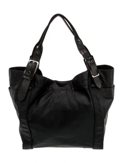 Pre-owned Mz Wallace Leather Hobo In Black