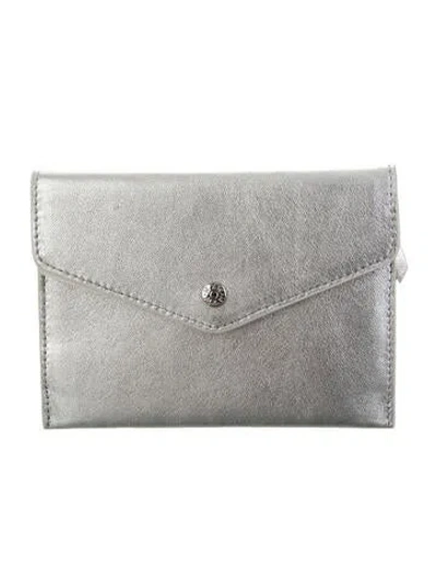 Pre-owned Mz Wallace Leather Pouch In Silver
