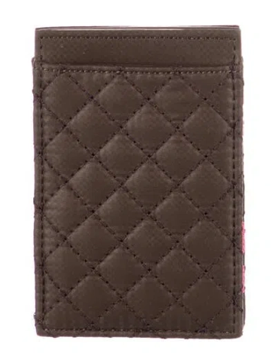 Pre-owned Mz Wallace Leather Printed Wallet In Brown