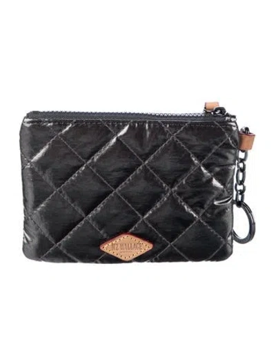 Pre-owned Mz Wallace Leather Printed Wallet In Gray