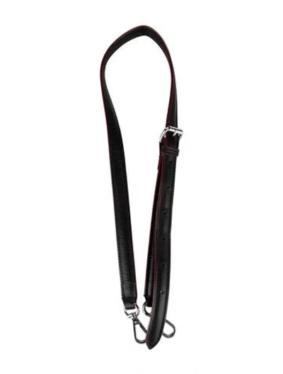 Pre-owned Mz Wallace Leather Strap In Black