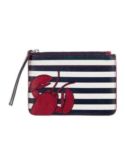 Pre-owned Mz Wallace Leather Striped Wallet In Blue