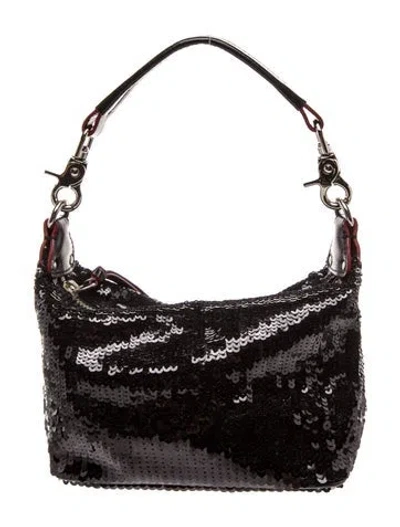 Pre-owned Mz Wallace Leather Top Handle Bag In Black