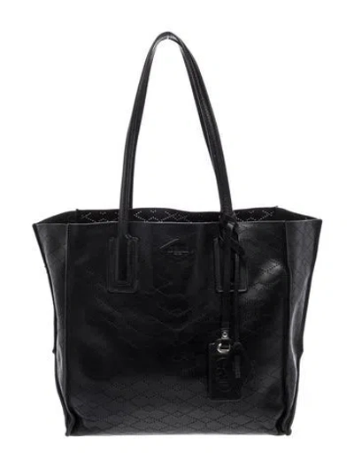 Pre-owned Mz Wallace Leather Top Handle Bag In Black