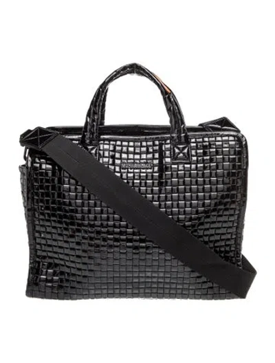 Pre-owned Mz Wallace Leather Top Handle Bag In Black