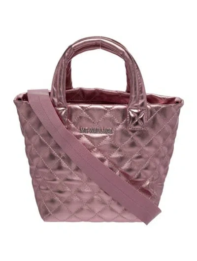 Pre-owned Mz Wallace Leather Top Handle Bag In Purple