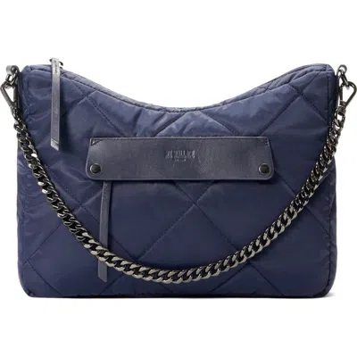 Mz Wallace Madison Everday Quilted Nylon Crossbody Bag In Blue
