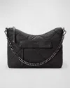 Mz Wallace Madison Everyday Quilted Nylon Crossbody Bag In Black