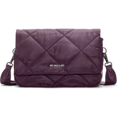Mz Wallace Madison Flap Nylon Crossbody Bag In Purple