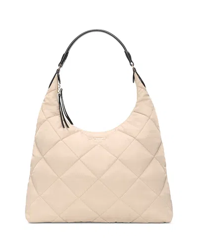 Mz Wallace Madison Large Quilted Nylon Shoulder Bag In Neutral