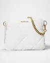 Mz Wallace Madison Quilted Nylon Crossbody Bag In White