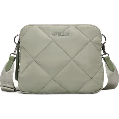 Mz Wallace Madison Small Quilted Nylon Crossbody Bag In Green