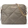 Mz Wallace Madison Quilted Nylon Crossbody Bag In Magnet