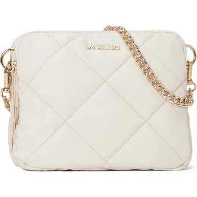 Mz Wallace Madison Quilted Nylon Crossbody Bag In Sandshell