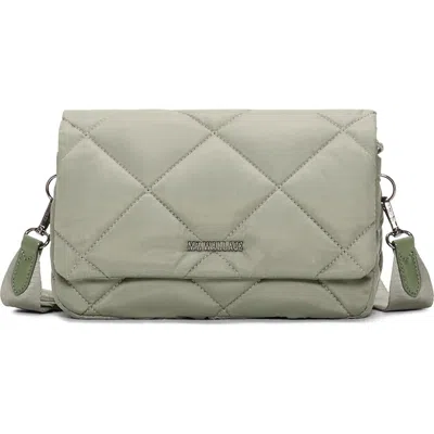Mz Wallace Madison Quilted Nylon Flap Crossbody Bag In Pink