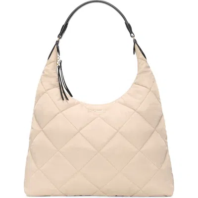 Mz Wallace Madison Quilted Nylon Shoulder Bag In Neutral