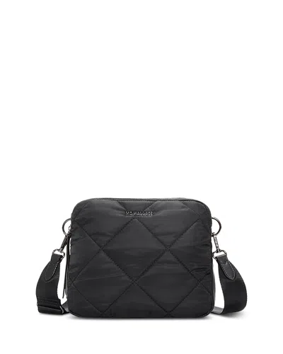 Mz Wallace Madison Small Quilted Nylon Crossbody Bag In Black