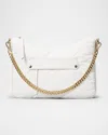Mz Wallace Madison Uptown Quilted Nylon Crossbody Bag In White