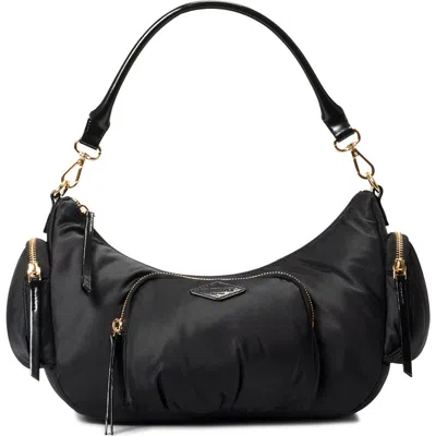 Mz Wallace Medium Chelsea Nylon Shoulder Bag In Black