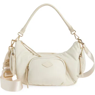 Mz Wallace Medium Chelsea Nylon Shoulder Bag In Sand