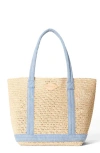 Mz Wallace Medium Crochet Tote In Crochet/true Light Denim