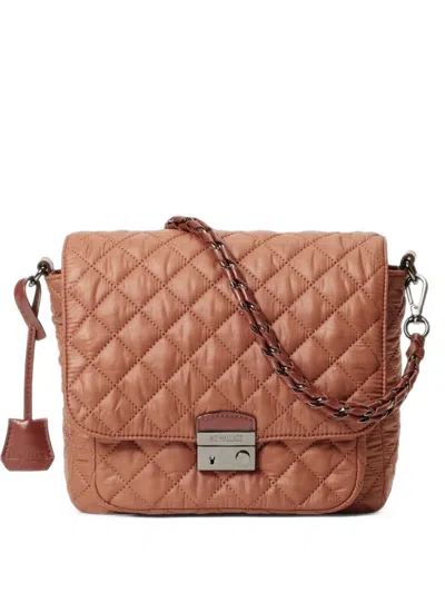Mz Wallace Medium Crosby Lock Cross Body Bag In Brown