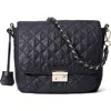 Mz Wallace Medium Crosby Lock Quilted Nylon Crossbody Bag In Black