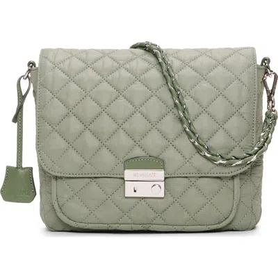 Mz Wallace Medium Crosby Lock Quilted Nylon Crossbody Bag In Red
