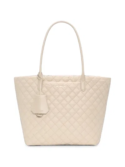 Mz Wallace Medium Daily Quilted Tote Bag In Neutral