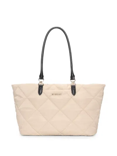 Mz Wallace Medium Madison Quilted Tote Bag In Neutral