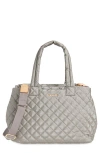 Mz Wallace Medium Metro City Tote In Gray