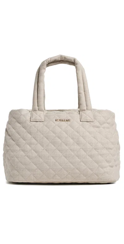 Mz Wallace Medium Metro City Tote Sandy Linen In Neutral