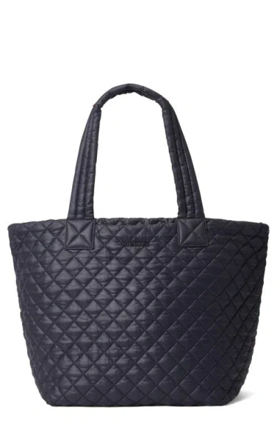Mz Wallace Medium Metro Deluxe Diamond Quilted Nylon Tote In Black