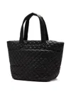 Mz Wallace Medium Metro Deluxe Quilted Top Handle Tote Bag In Black