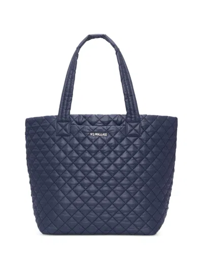 Mz Wallace Medium Metro Deluxe Quilted Tote Bag In Blue