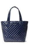 Mz Wallace Medium Metro Deluxe Tote In Navy Lacquer