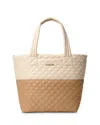 Mz Wallace Medium Metro Tote Deluxe In Buff/caramel/light