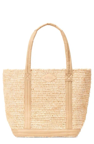 Mz Wallace Medium Raffia Tote In Raffia Camel