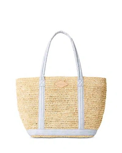 Mz Wallace Medium Raffia Tote In White